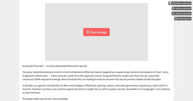 Screenshot of Assemble Yourself