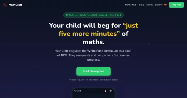 Screenshot of MathCraft