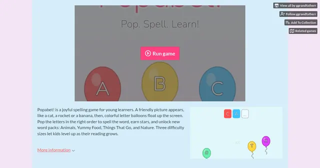 Screenshot of Popabet